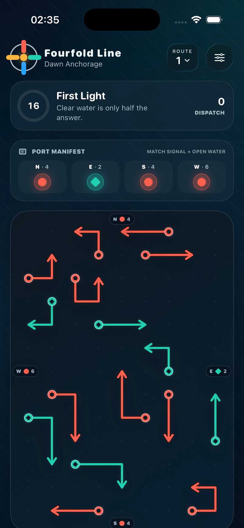 Fourfold Line gameplay